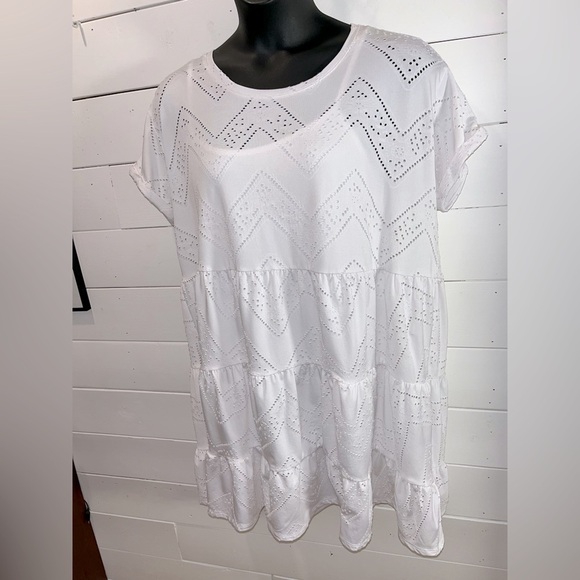 IN EVERY STORY – White Eyelet Dress with Lining – Size X – 2-Piece Set - Picture 6 of 14